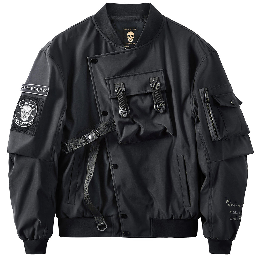 Men's Oversized Techwear Bomber Jacket