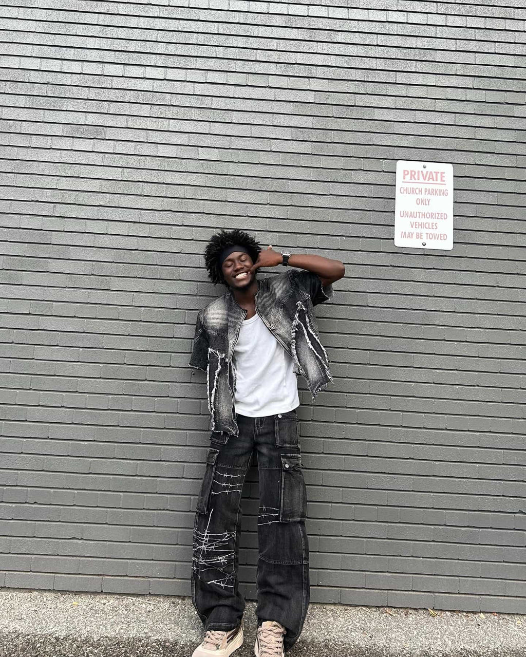 Embroidered Hip-Hop Street Style Jeans