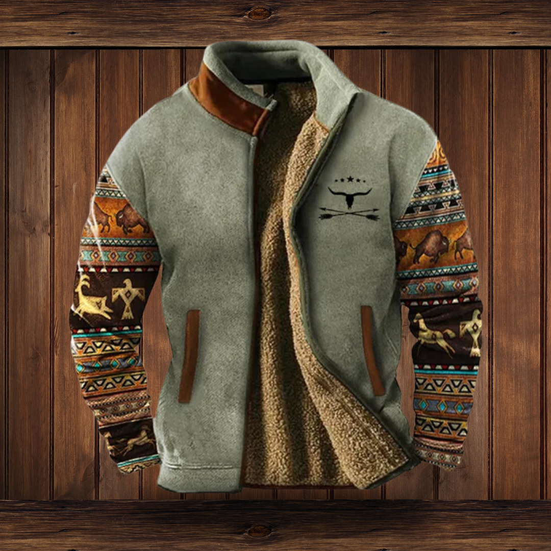 Men's Long Sleeve Fleece Coat