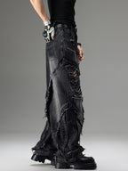 Men's Vintage Deconstructed Distressed Jeans
