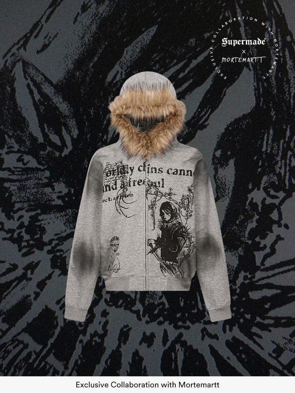 Graphic Print Hooded Jacket for Men