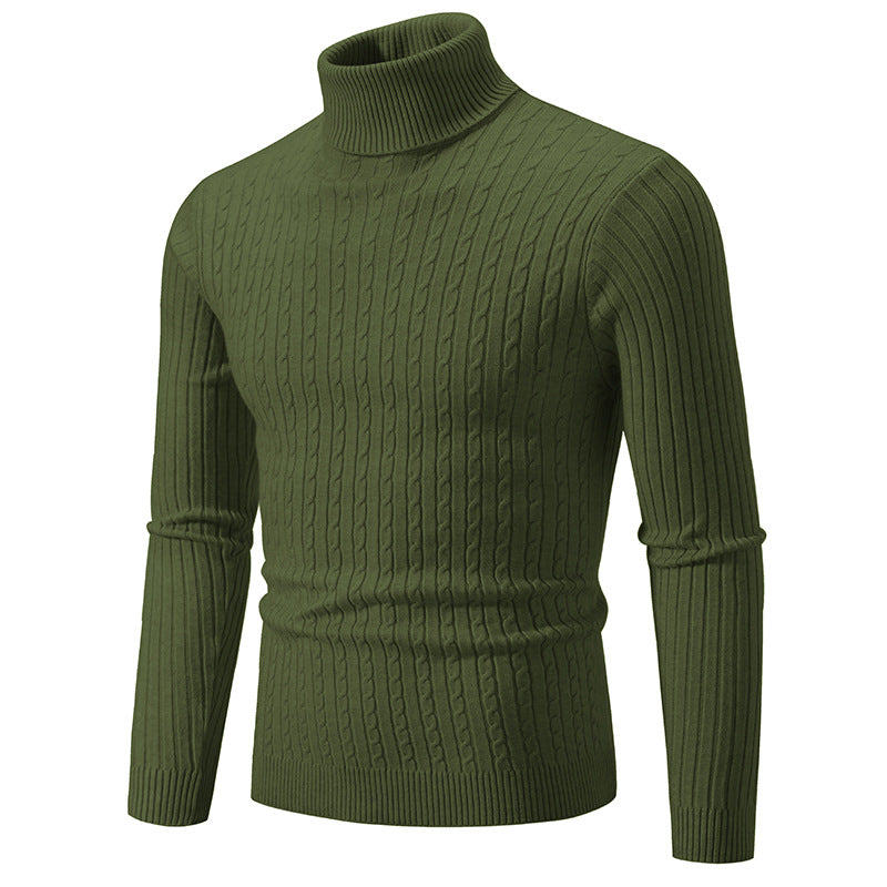 Men’s Slim Fit Turtleneck Sweater – Warm Anti-Pilling Winter Pullover