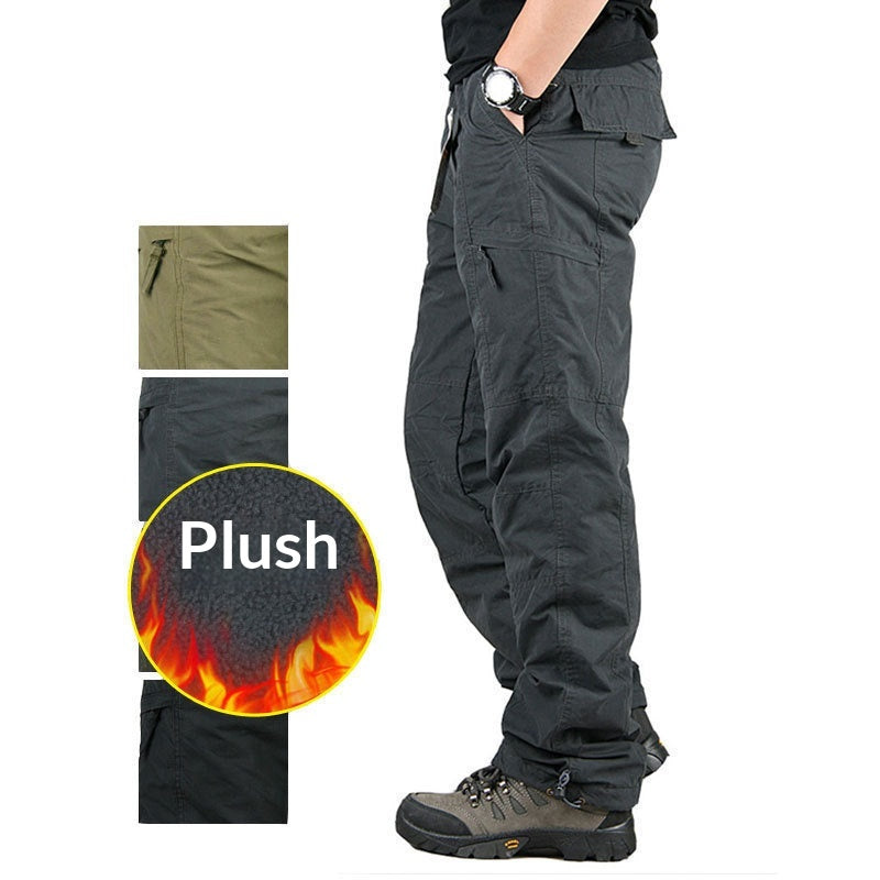 Men’s Fleece-Lined Cargo Pants | Warm Winter Tactical Joggers
