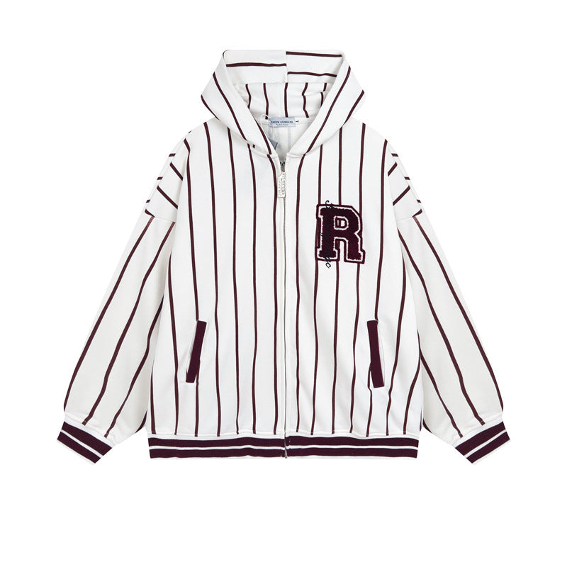 Hooded Striped Streetwear Jacket