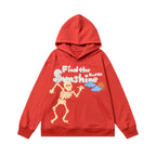 Unisex Orange Cotton Hoodie