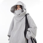 Unisex Ninja Turtleneck Hoodie | Oversized Y2K Harajuku Streetwear Hoodie