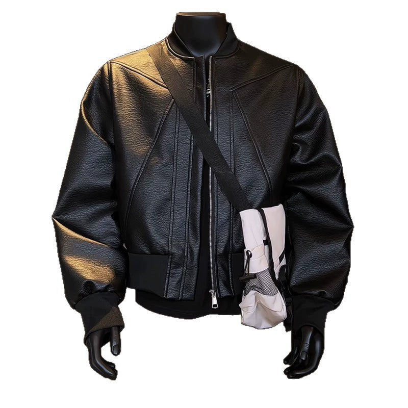 Men's Vintage Faux Leather Motorcycle Jacket