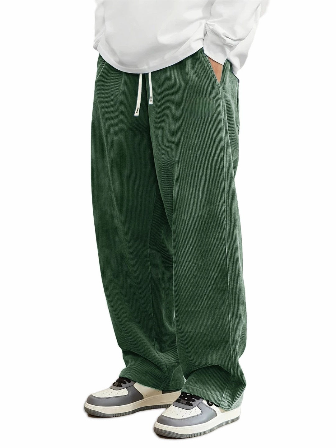 Men's Corduroy Straight Wide-leg Casual Pants