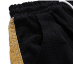 Color block corduroy jogger pants