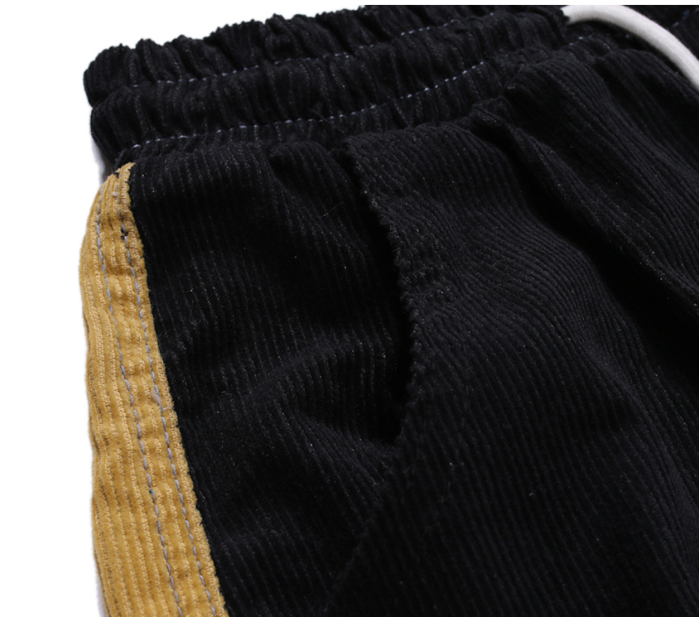 Color block corduroy jogger pants