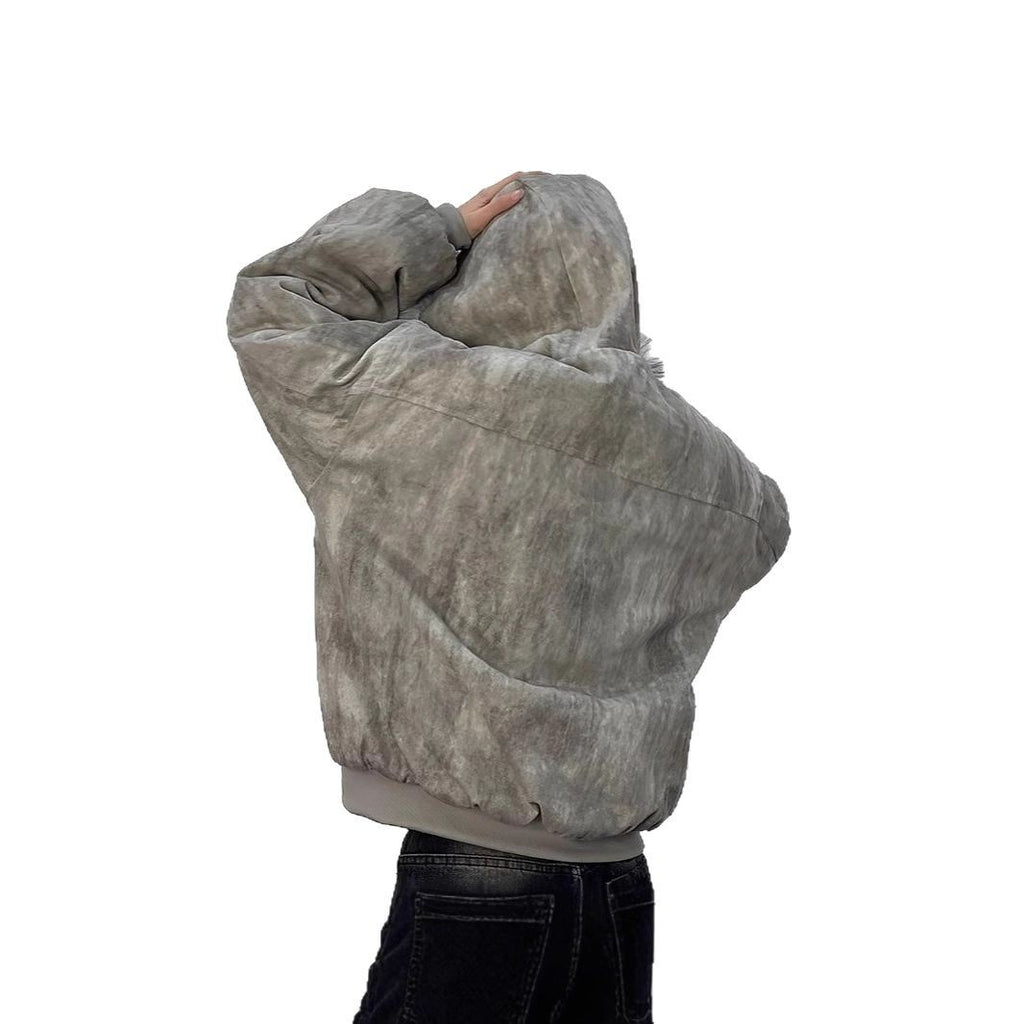 Men's Y2K Fur Collar Hooded Puffer Jacket