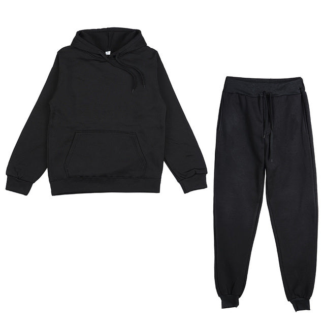 Men’s Oversized Tracksuit Set – Hooded Sweatshirt and Jogger Pants