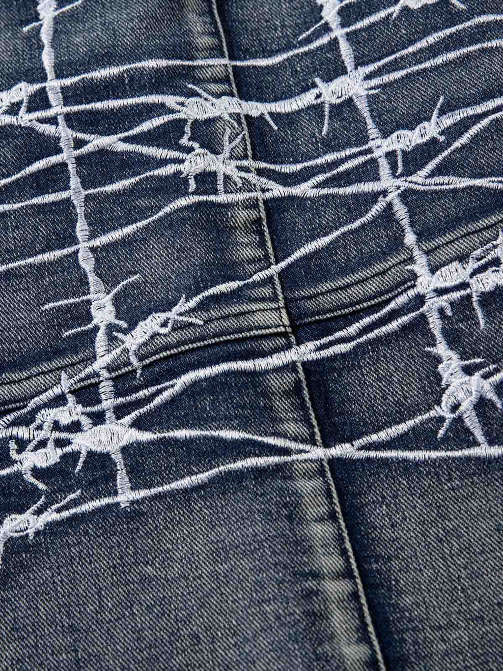 Embroidered Hip-Hop Street Style Jeans