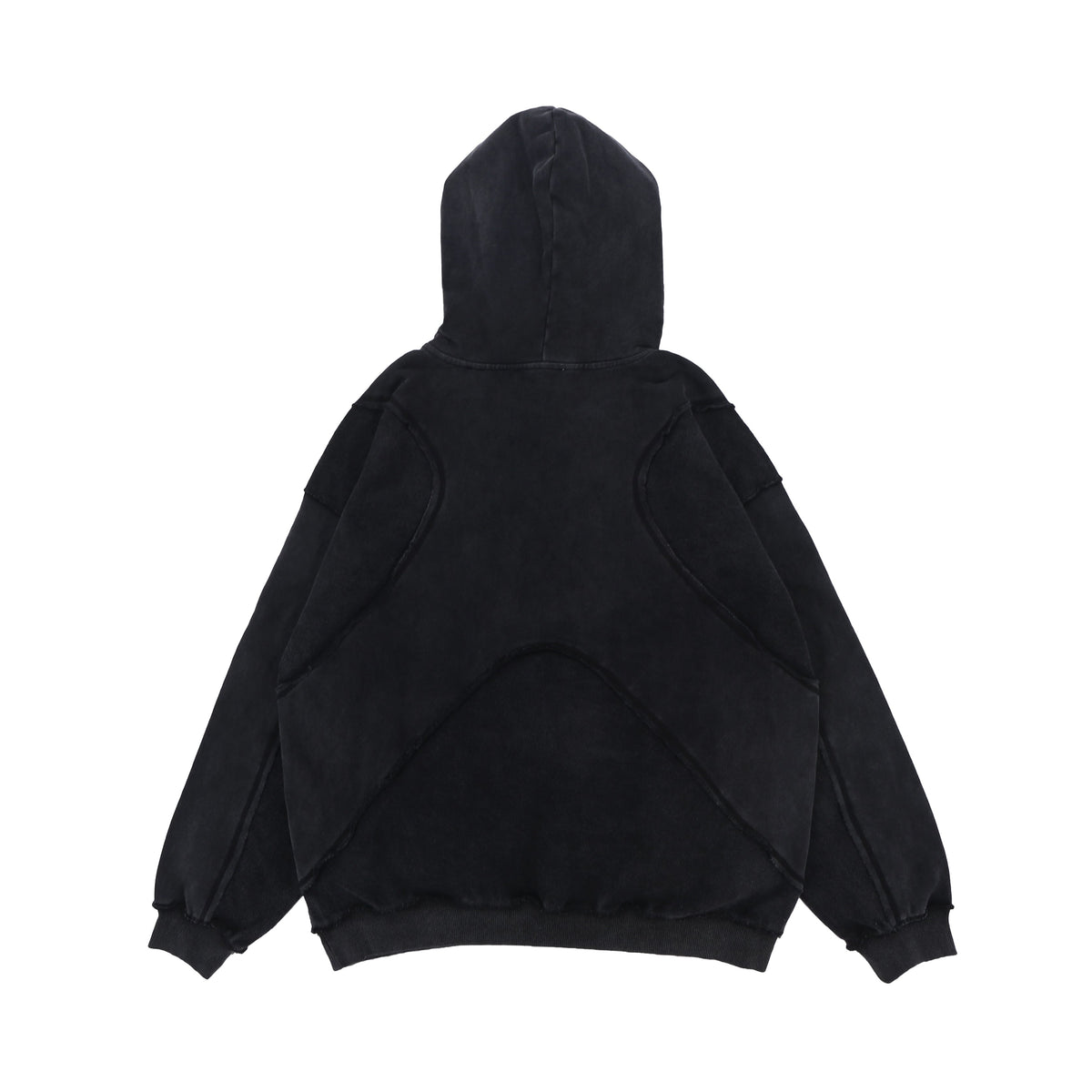 Washed Hoodie | Panelled Streetwear Pullover
