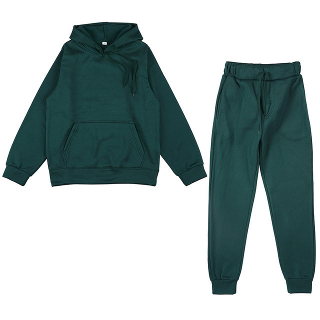Men’s Oversized Tracksuit Set – Hooded Sweatshirt and Jogger Pants