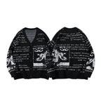 Men's Abstract Graphic Button Cardigan