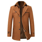 Men's Elegant Long Wool Blend Coat