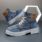 Męskie wysokie buty jeansowe