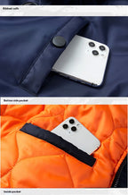 Men's Bomber Jacket with Detachable Hood | Warm Winter Style