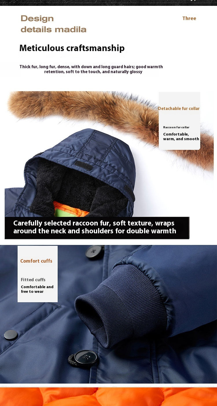 Men's Bomber Jacket with Detachable Hood | Warm Winter Style