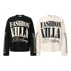 Graphic Letter Sweatshirt | Crew Neck Long Sleeve Pullover - Drenn