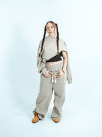 Star Embroidered Wide-Leg Sweatpants