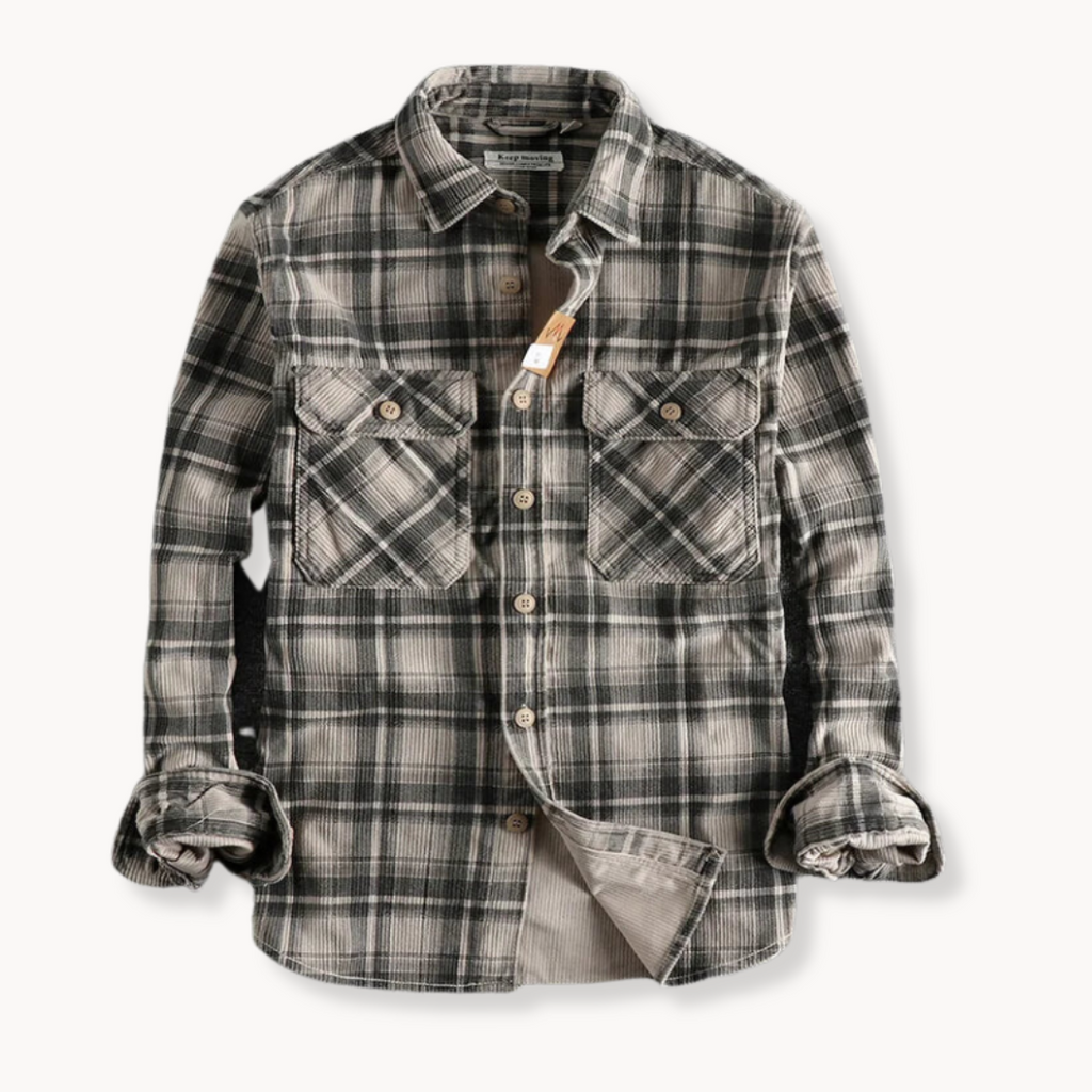 Men’s Long Sleeve Plaid Flannel Shirt