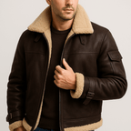 Men's Winter Faux Fur Suede Jacket