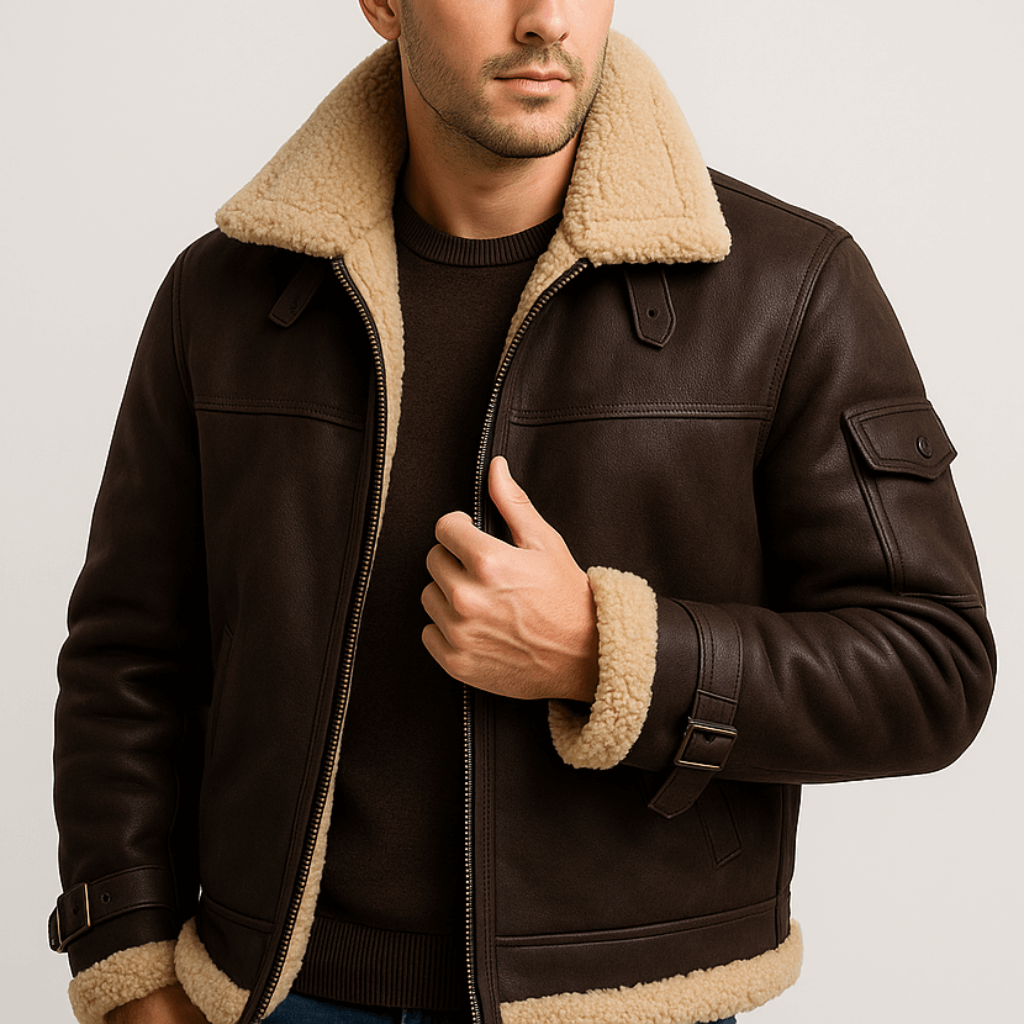 Men's Winter Faux Fur Suede Jacket