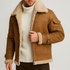 Men's Winter Faux Fur Suede Jacket