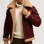 Men's Winter Faux Fur Suede Jacket
