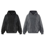 Bluza z kapturem oversize typu acid wash