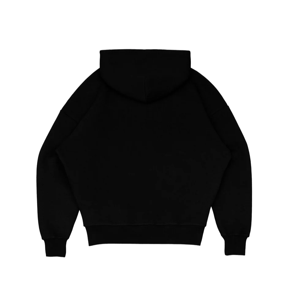 Drenn Cotton Blend Hoodie And Joggers Tracksuit Black And Grey