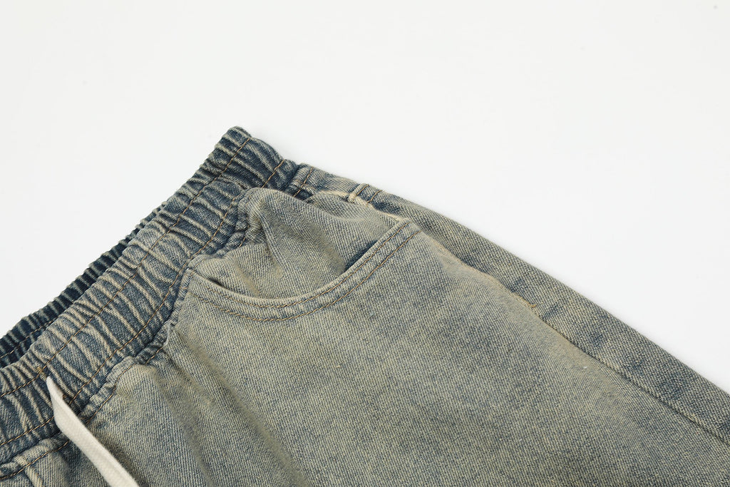 Detale z paskami | Szorty z jeansu typu washed