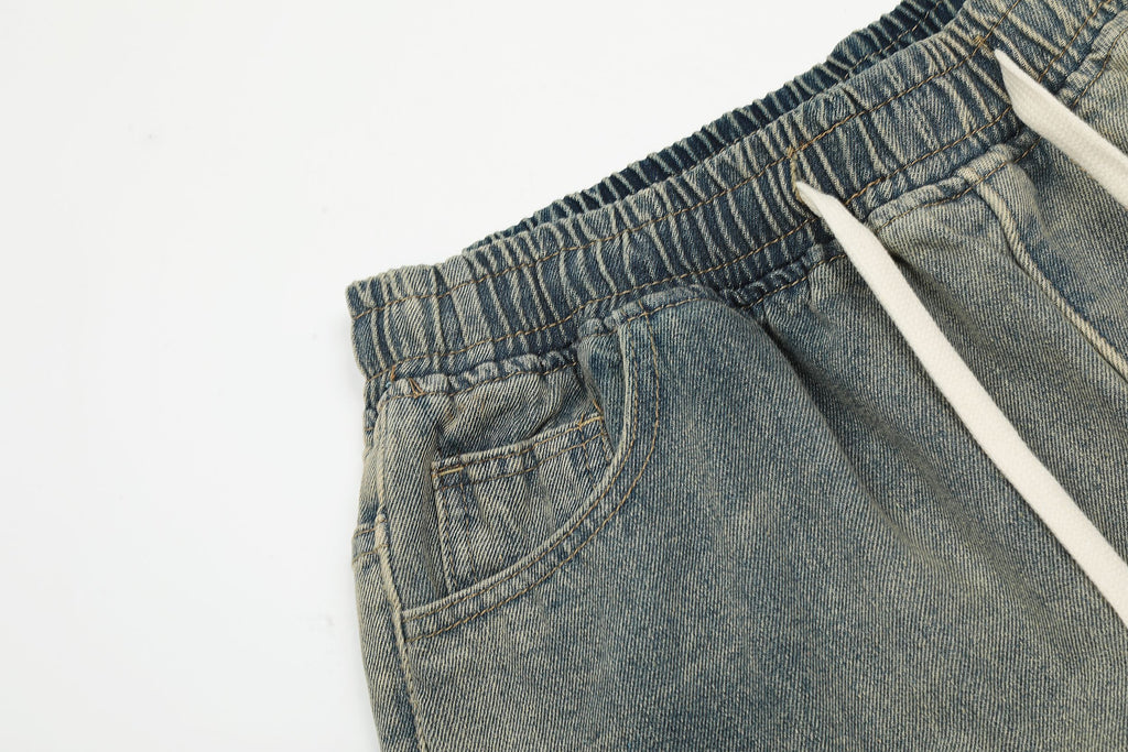 Detale z paskami | Szorty z jeansu typu washed