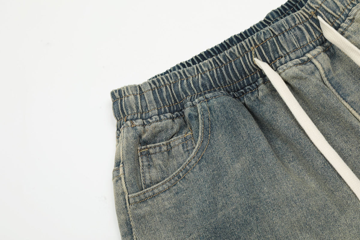 Detale z paskami | Szorty z jeansu typu washed