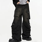 Washed Denim | Cargo Pants