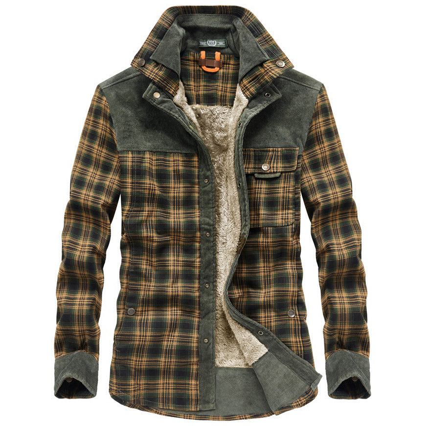 Men's Checkered Shirt With Sherpa Lining