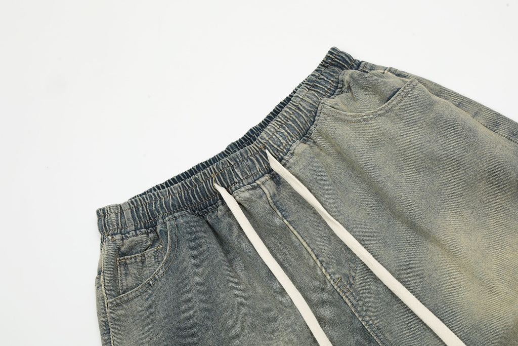 Detale z paskami | Szorty z jeansu typu washed