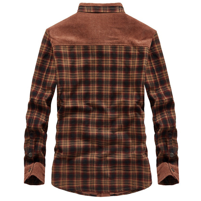 Men's Checkered Shirt With Sherpa Lining