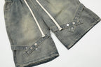 Detale z paskami | Szorty z jeansu typu washed