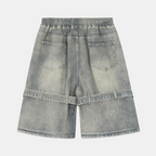Detale z paskami | Szorty z jeansu typu washed