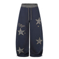 Leopard Star Baggy Sweatpants Relaxed Streetwear Trousers