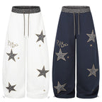 Leopard Star Baggy Sweatpants Relaxed Streetwear Trousers