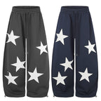 Star Applique Baggy Barrel Sweatpants