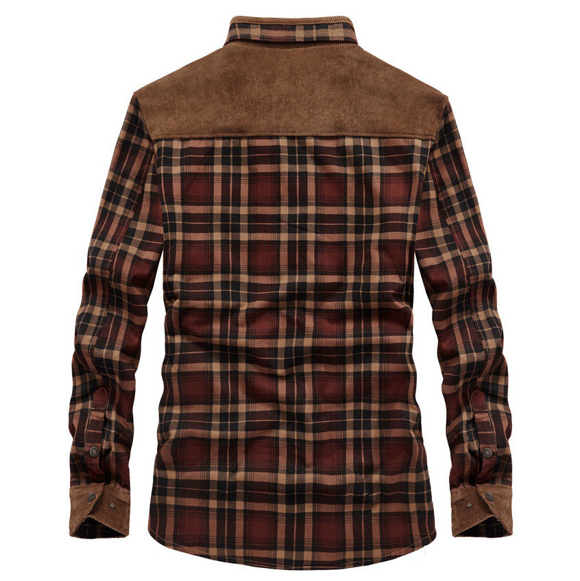 Men's Checkered Shirt With Sherpa Lining