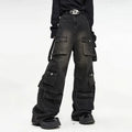 Washed Denim | Cargo Pants