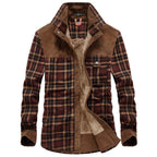 Men's Checkered Shirt With Sherpa Lining
