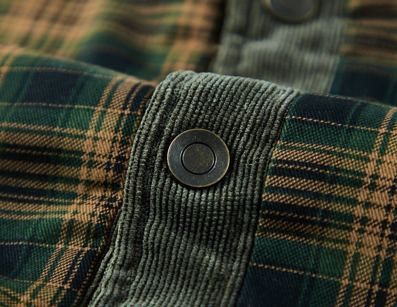 Men's Checkered Shirt With Sherpa Lining