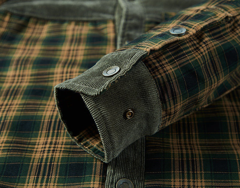 Men's Checkered Shirt With Sherpa Lining
